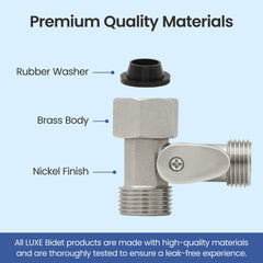 NEO Bidet: Shut-off T-Adapters