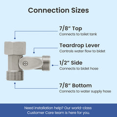 NEO Bidet: Shut-off T-Adapters